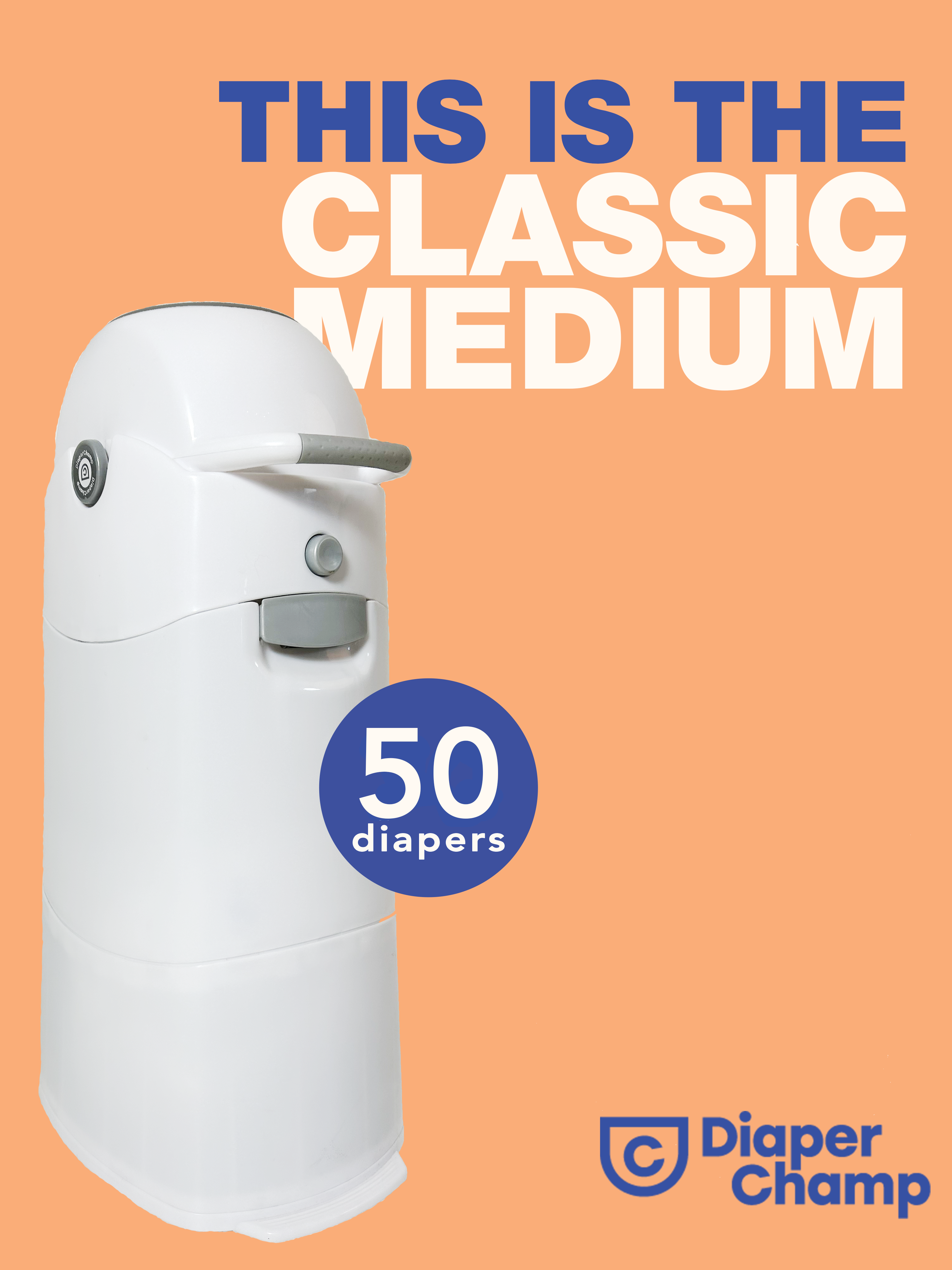 DiaperChamp Classic - Medium - 2 pack