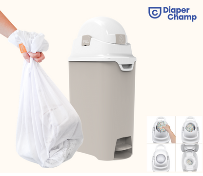 DiaperChamp ONE Handsfree Medium - Clay Sand  (incl. 10 ECO BAGS for free)