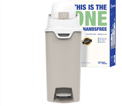 DiaperChamp ONE Handsfree Medium - Clay Sand  (incl. 10 ECO BAGS for free)