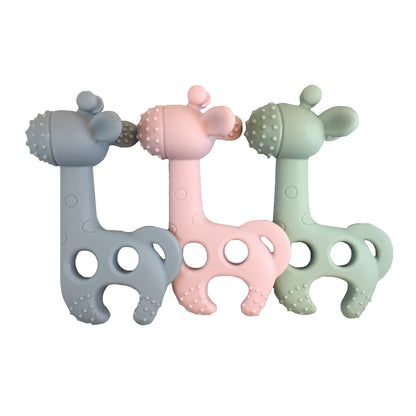 Teether Giraffe Old Pink
