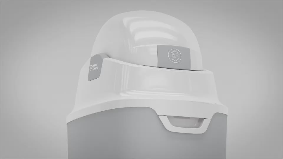 DiaperChamp ONE Handsfree Medium - Silver (incl. 10 ECO BAGS for free)